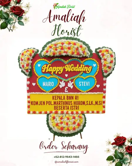 Papan Bunga Pernikahan Ungkal